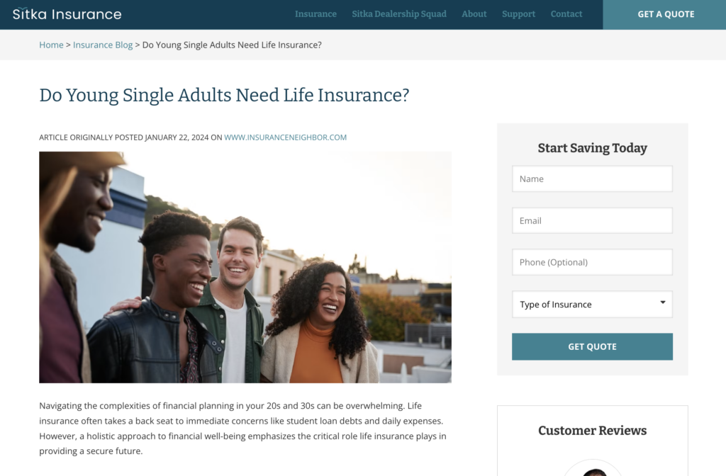 sitka insurance blog